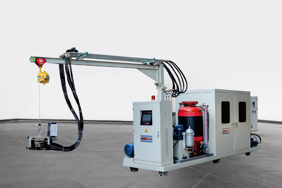 Mesin suntikan tekanan tinggi poliuretana Cyclopentane Polyurethane dengan trek Mesin suntikan tekanan tinggi poliuretana Cyclopentane Polyurethane dengan trek